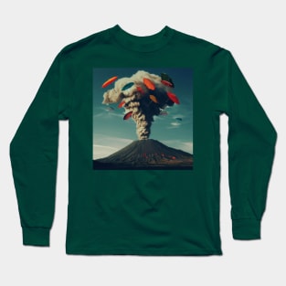 Volcano and umbrellas Long Sleeve T-Shirt